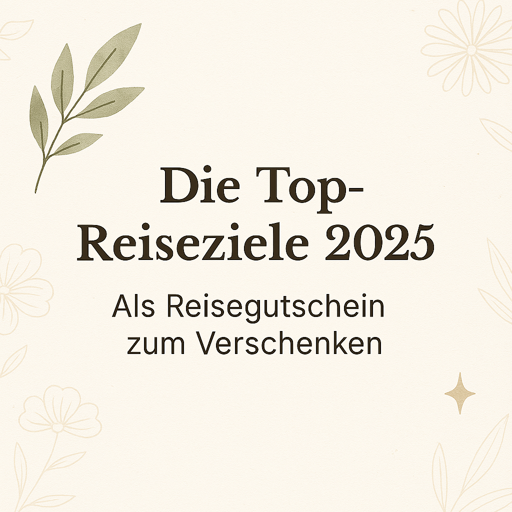 Reisegutschein zum Verschenken: Die schönsten Reiseziele 2025 als persönliche Geschenkidee