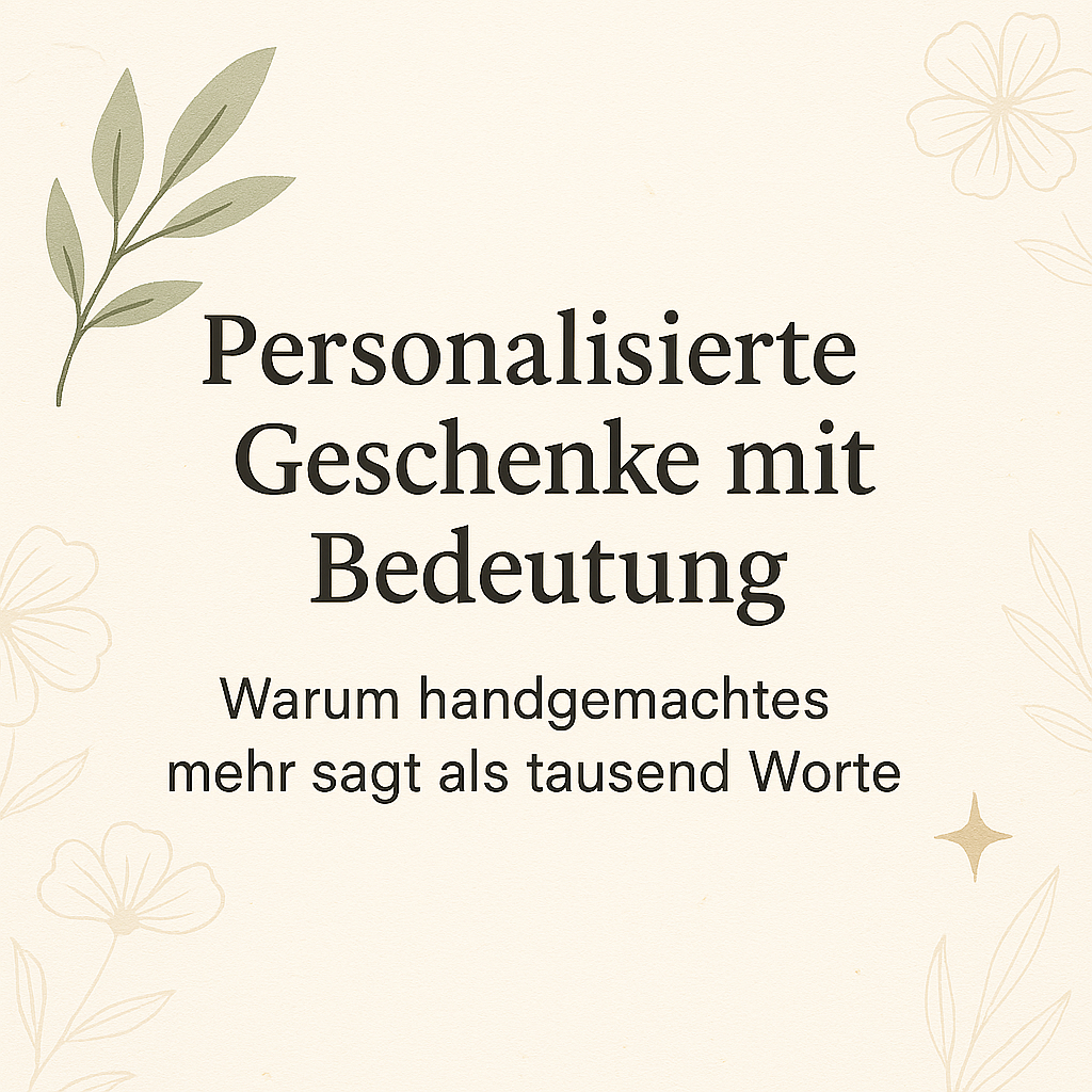 🎁 Personalisierte Geschenke mit Bedeutung – Warum handgemachtes mehr sagt als tausend Worte