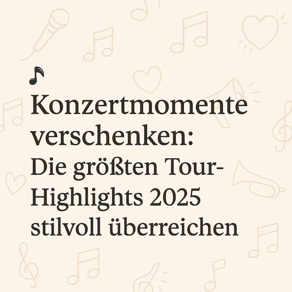 🎤 Konzertmomente verschenken: Die größten Tour-Highlights 2025 stilvoll überreichen - funkenschauer