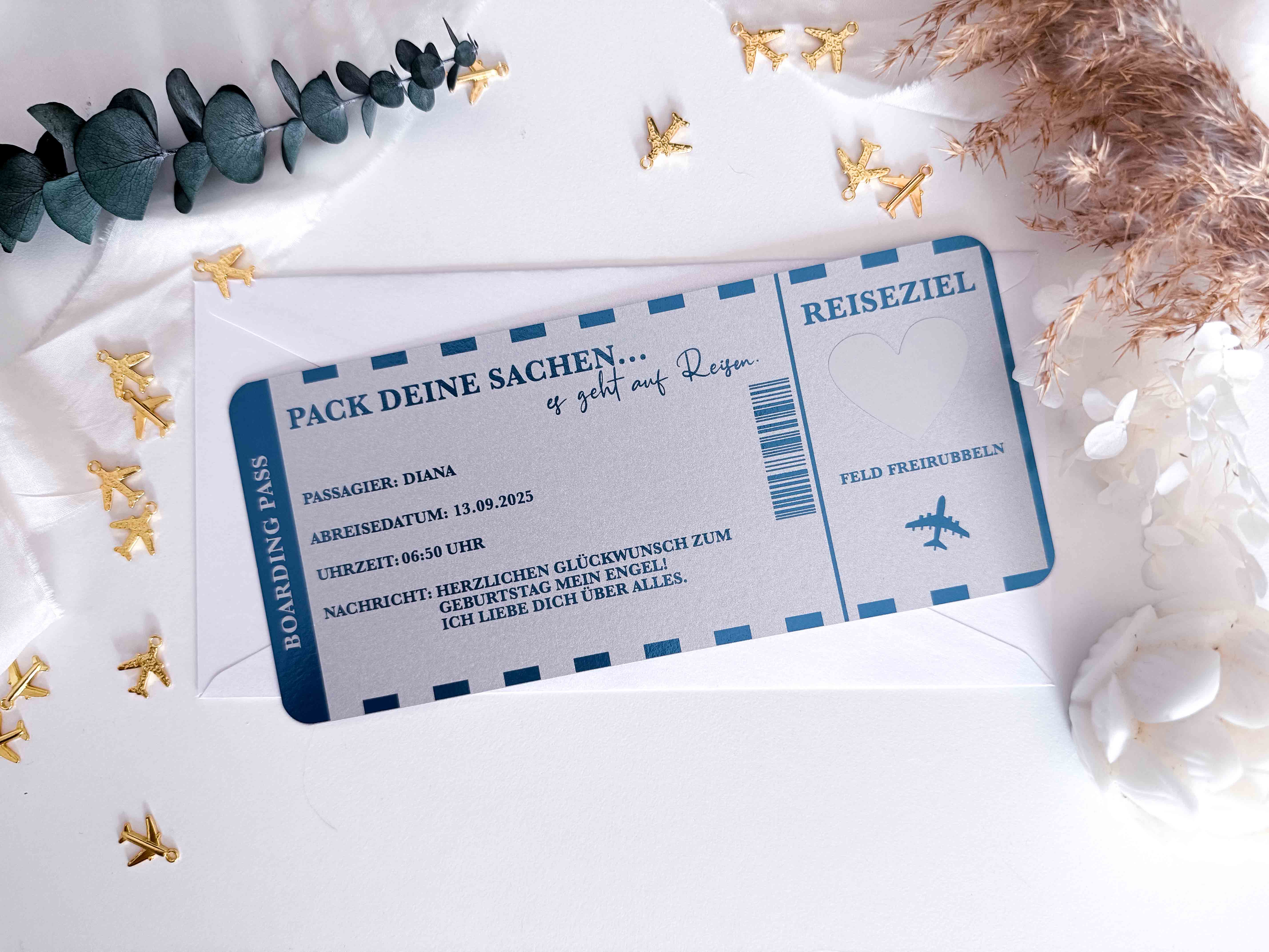 Reisegutschein verschenken • Gutschein Personalisiert • Geschenk für Reiseliebhaber