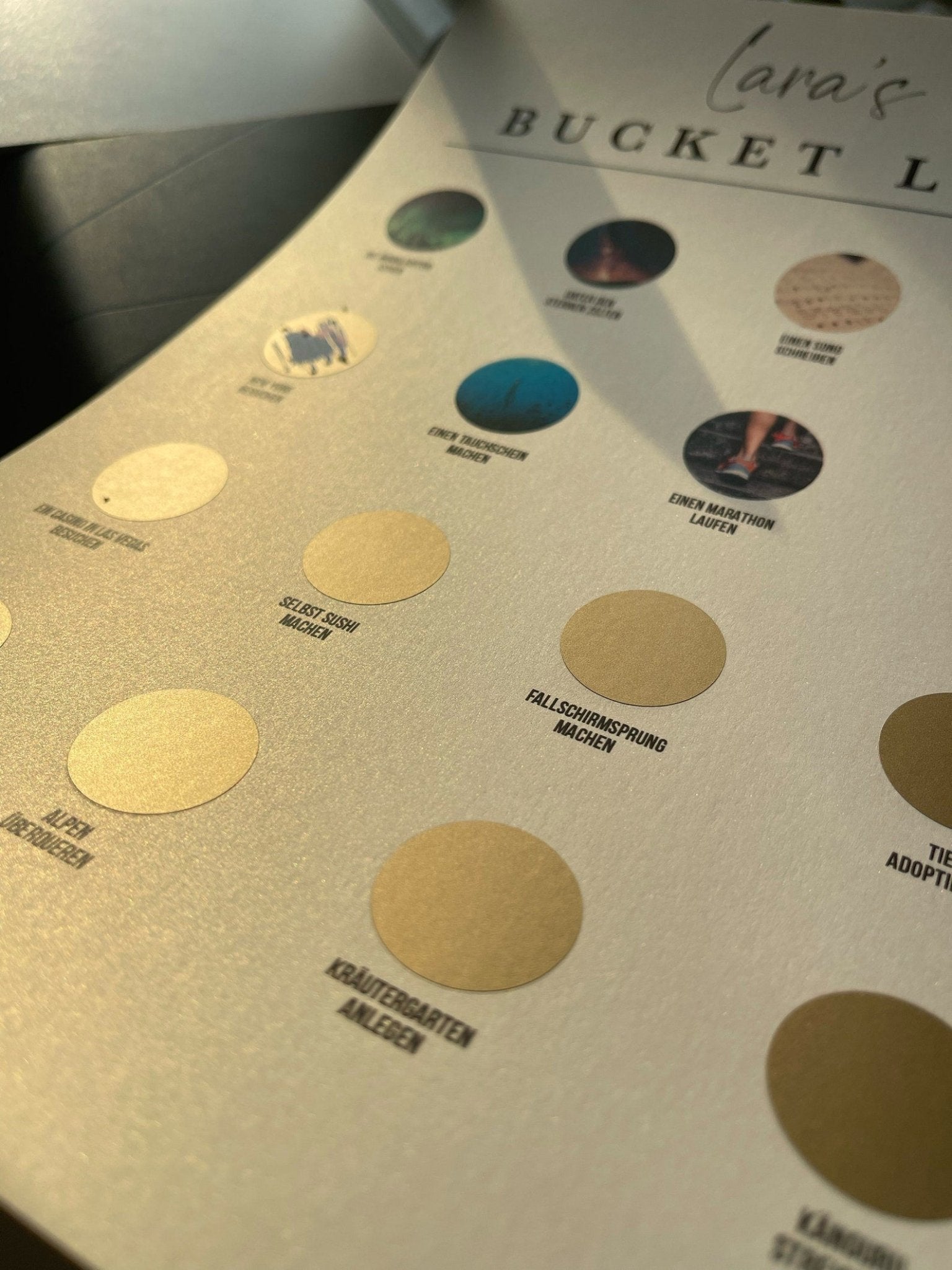 Bucketlist Personalisiert | Löffelliste | Rubbelfelder | personalisiertes Geschenk | Poster | Rubbelfelder mit Bilder | Valentinstag - funkenschauer