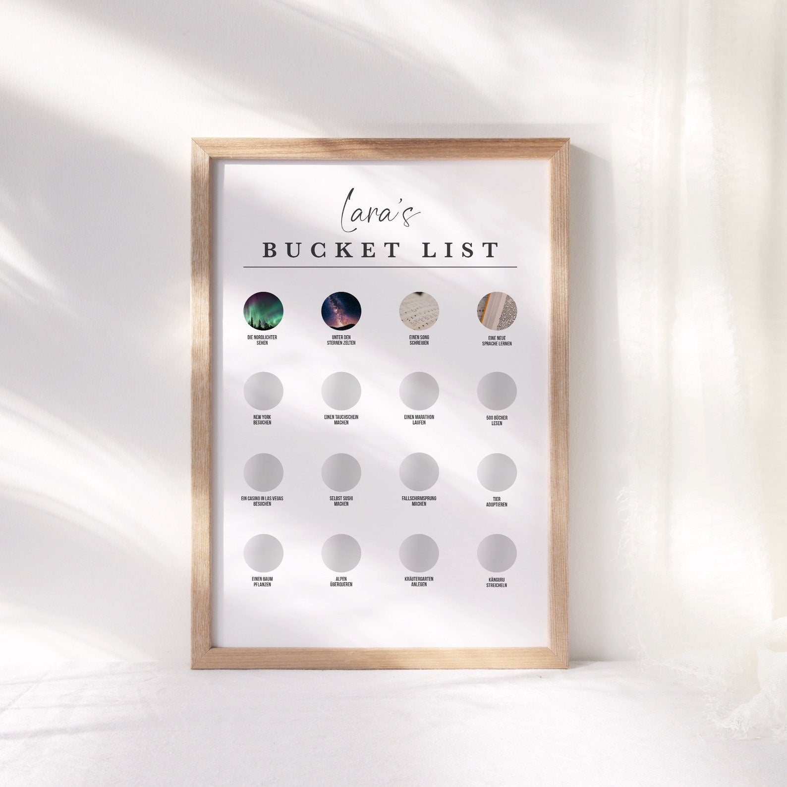 Bucketlist Personalisiert | Löffelliste | Rubbelfelder | personalisiertes Geschenk | Poster | Rubbelfelder mit Bilder | Valentinstag - funkenschauer