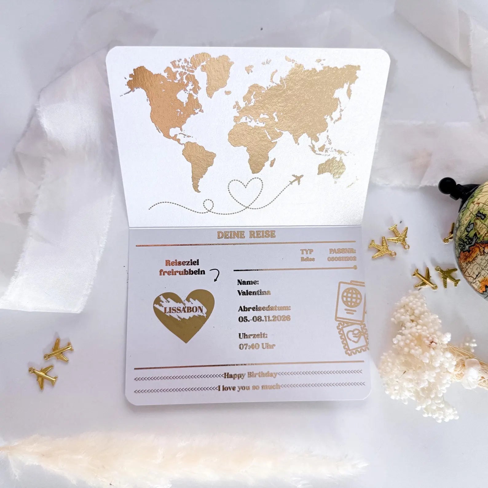 Give a holiday as a gift • Personalized passport as a travel voucher with envelope • Birthday gift • Travel voucher gift ideas • Scratch card (copy)
