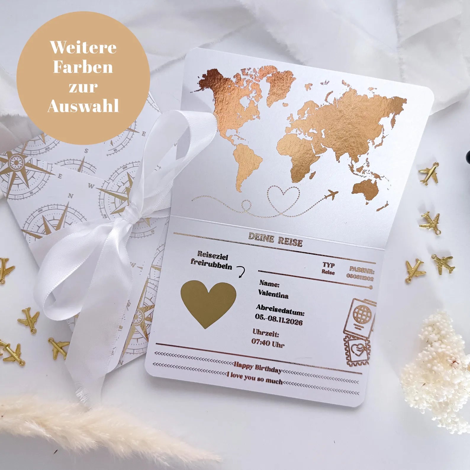 Give a holiday as a gift • Personalized passport as a travel voucher with envelope • Birthday gift • Travel voucher gift ideas • Scratch card (copy)