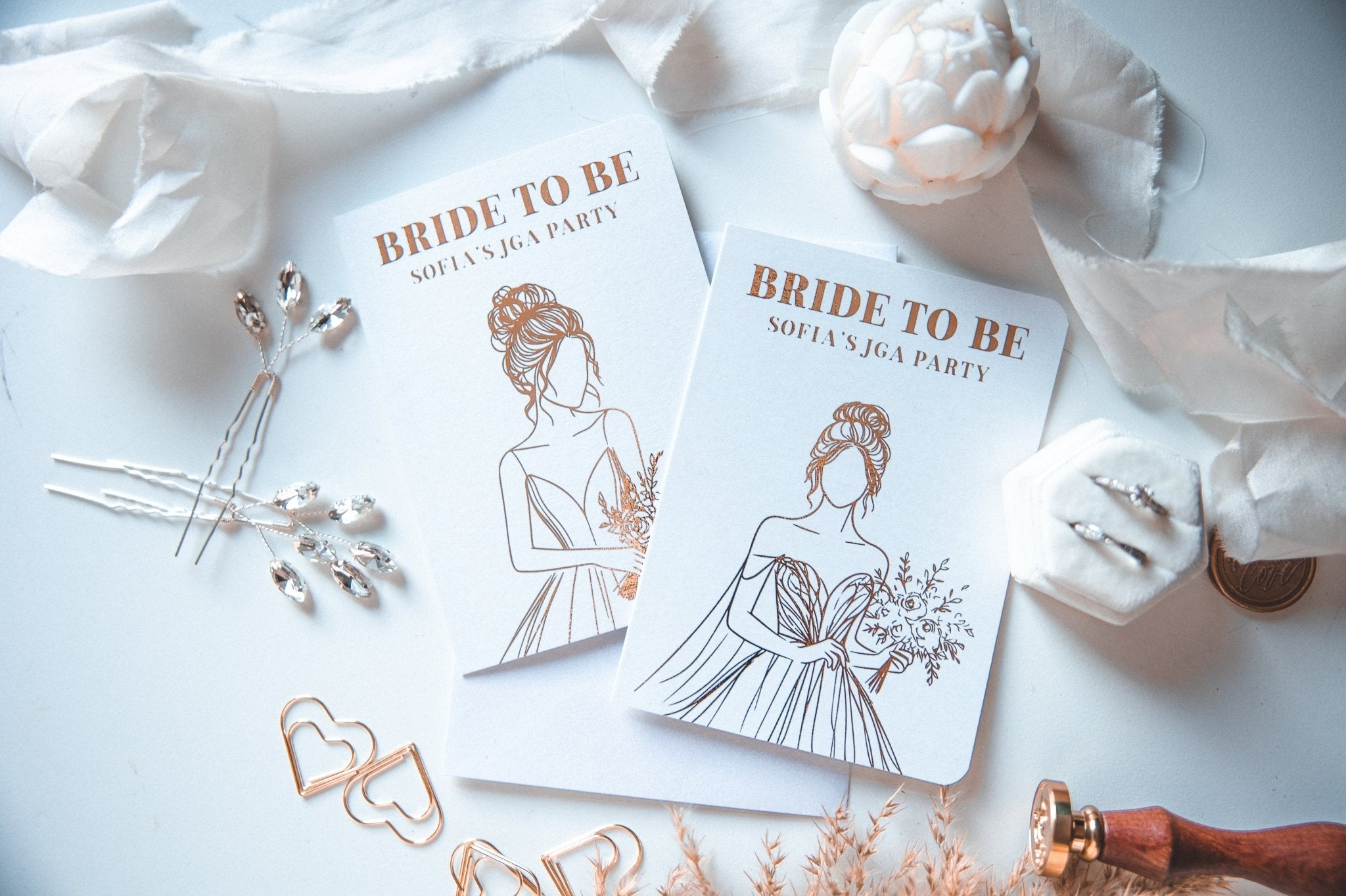 JGA Reisegutschein Personalisiert mit Umschlag, Junggesellenabschied Frau, Einladung Braut zum JGA, Bride to Be Gutschein, Team Braut, JGA Gutschein - funkenschauer