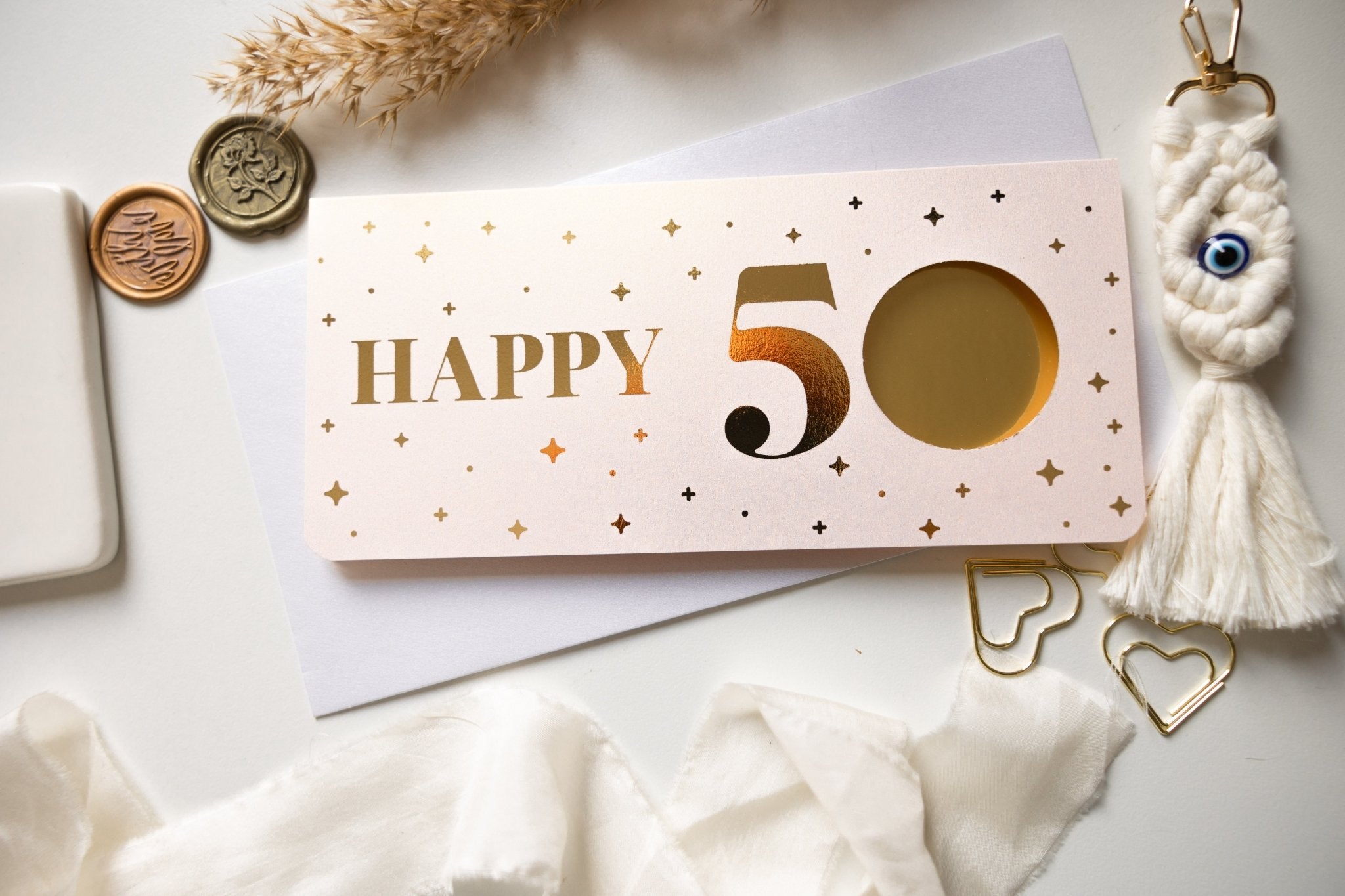 Personalisierter Geburtstagsgutschein runder Geburtstag mit Rubbelfeld zum Aufklappen, Geschenkidee für runde Geburtstage, individuelles Geschenk - funkenschauer