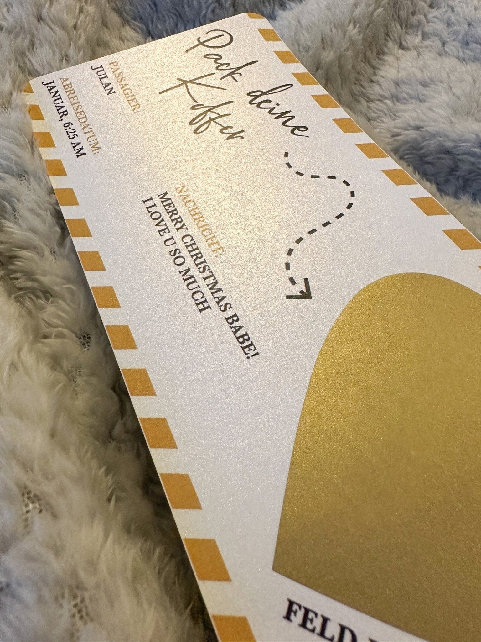 Reisegutschein Pack deine Koffer Personalisierbar | Rubbelkarte | 17 Farben | Geschenk Reiseliebhaber | Reise verschenken| Valentinstag - funkenschauer