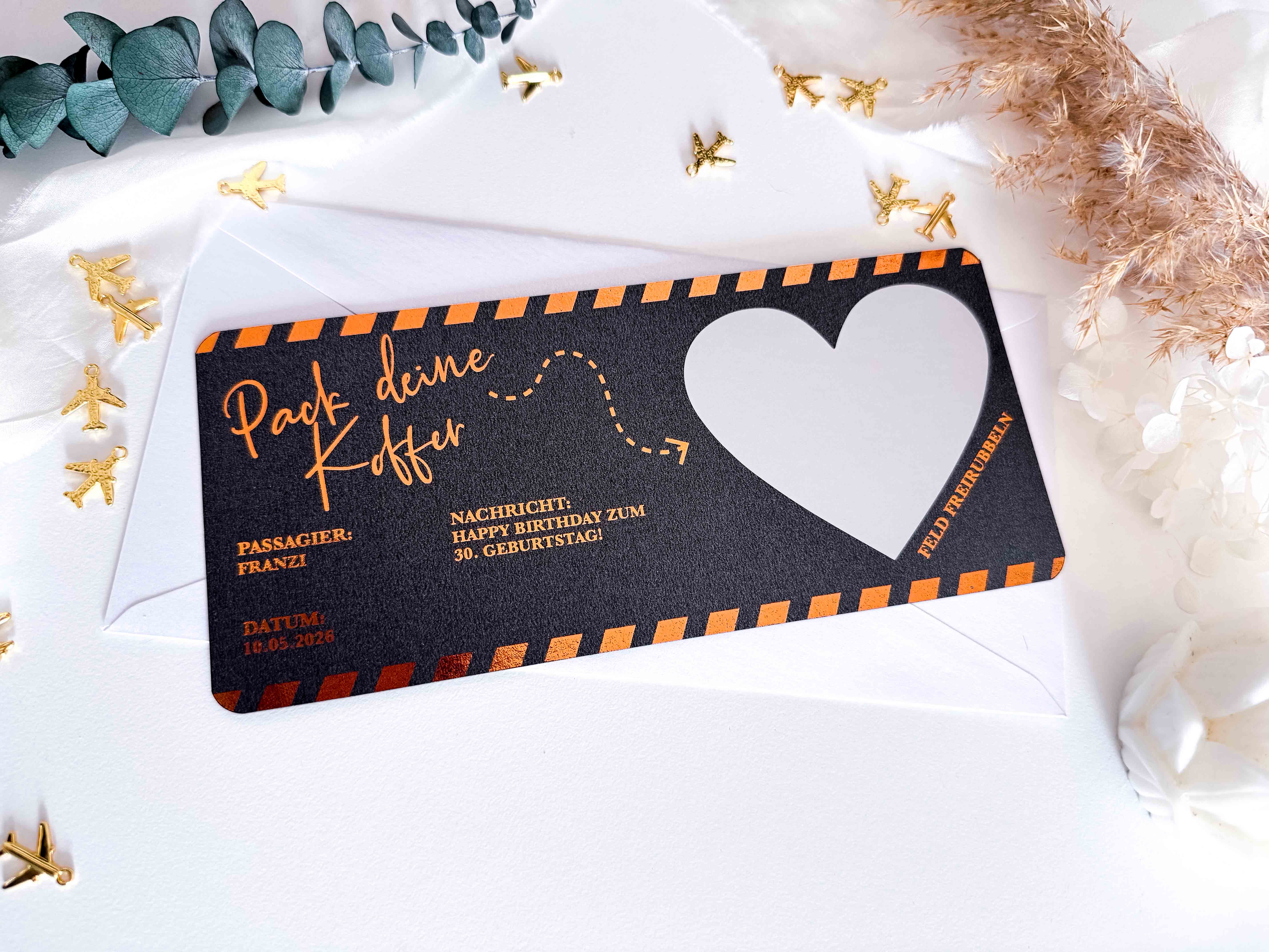 Reisegutschein verschenken - Personalisiert mit Rubbelfeld • Geschenk Reise • Geschenk für Reiseliebhaber