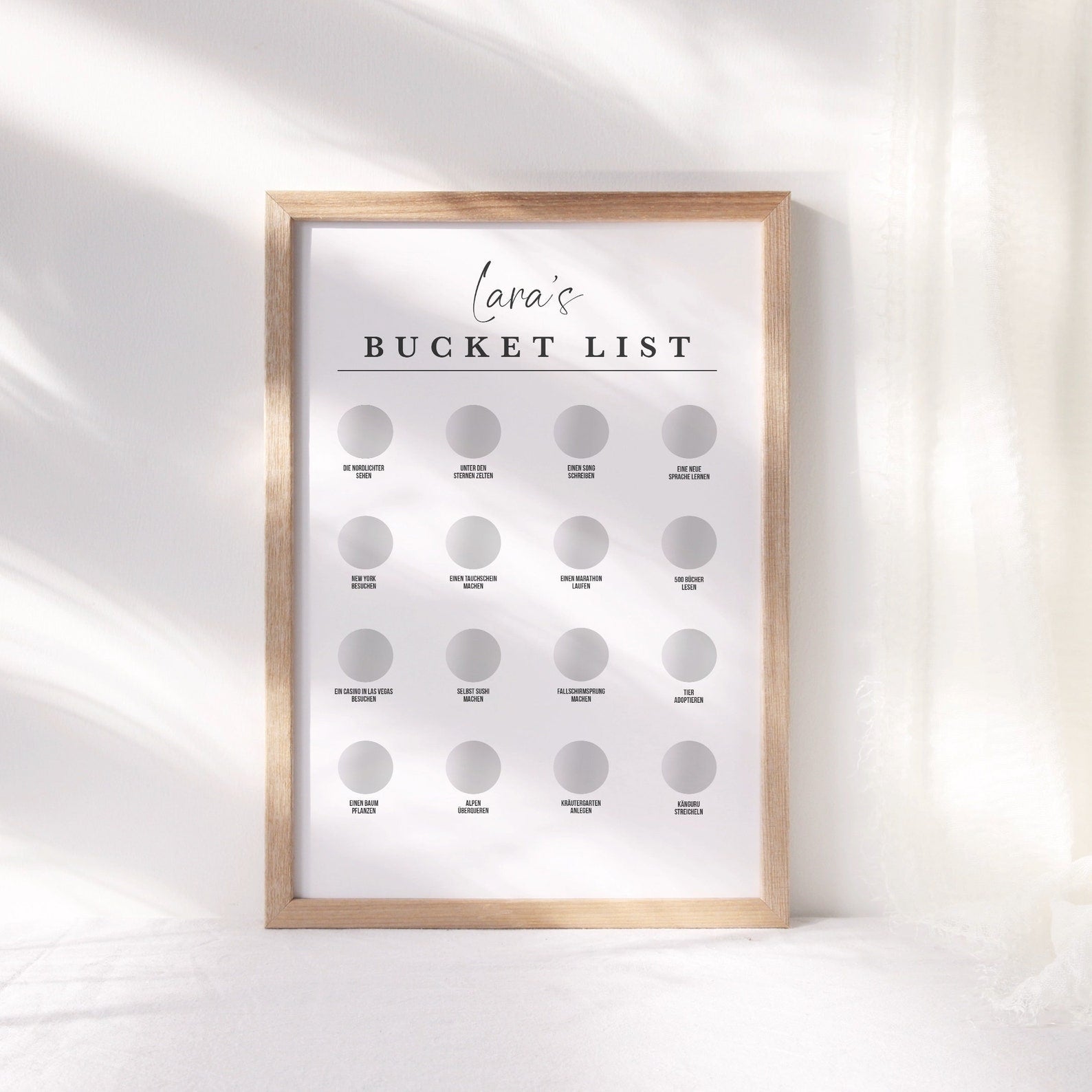 Bucketlist Personalisiert | Löffelliste | Rubbelfelder | personalisiertes Geschenk | Poster | Rubbelfelder mit Bilder | Valentinstag - funkenschauer