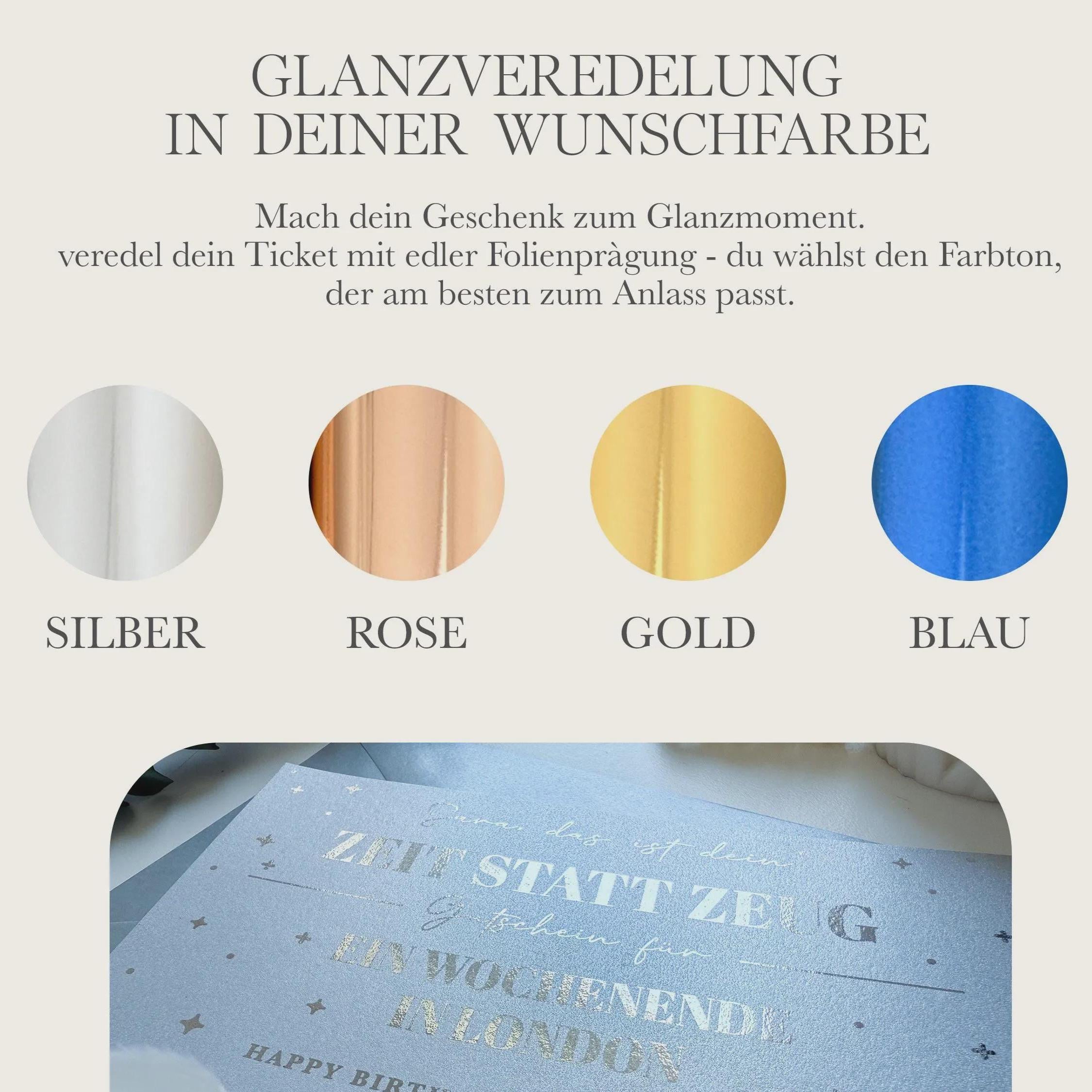 Zeit statt Zeug Gutschein personalisiert mit Rubbelfeld und Wunschtext • persönliche Geschenkideen • Gutschein selbst gestalten