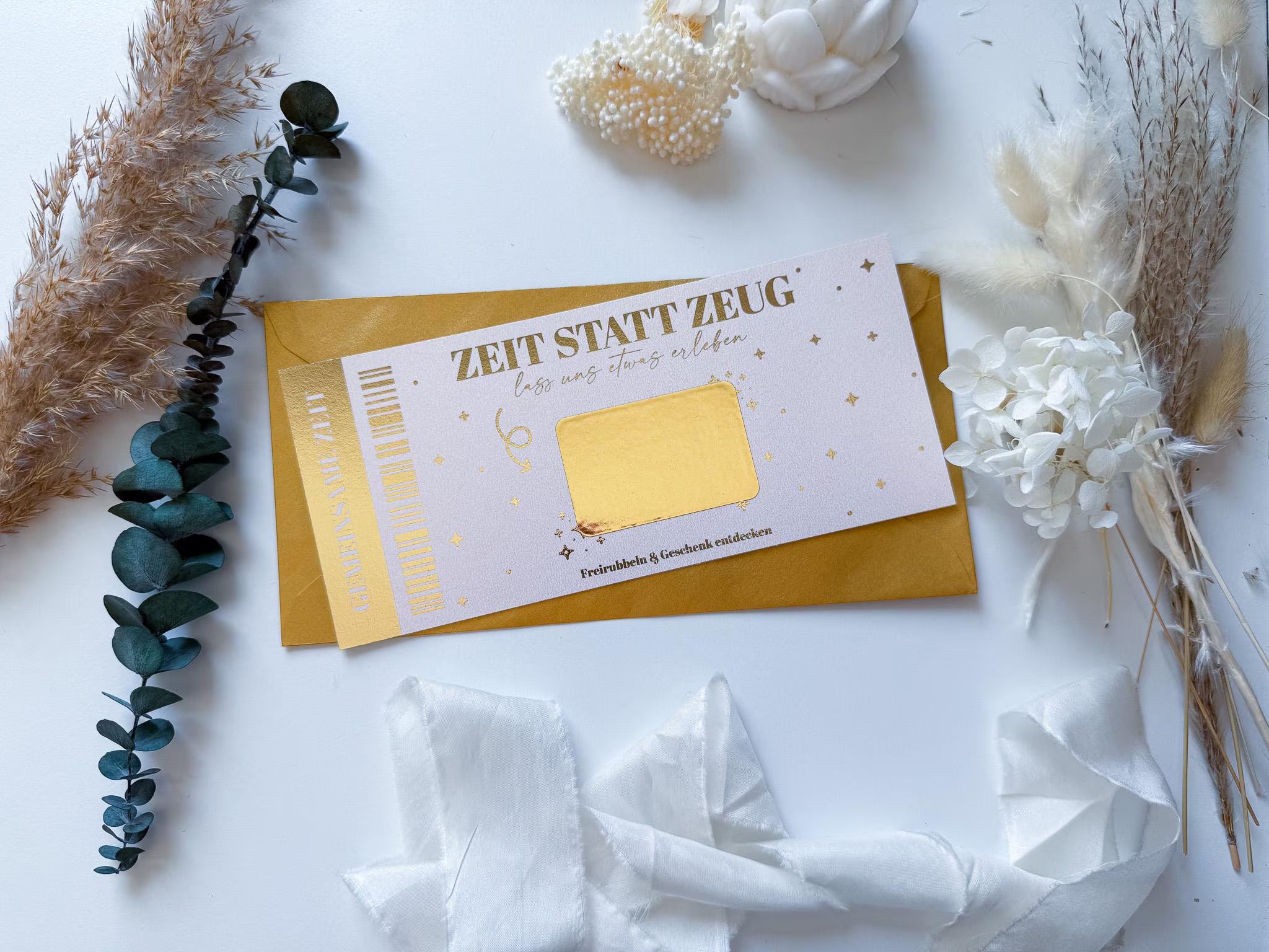 Gutschein Zeit statt Zeug personalisiert - personalisierter Gutschein • Rubbelkarte • Gutschein zu verschenken • gemeinsame Zeit